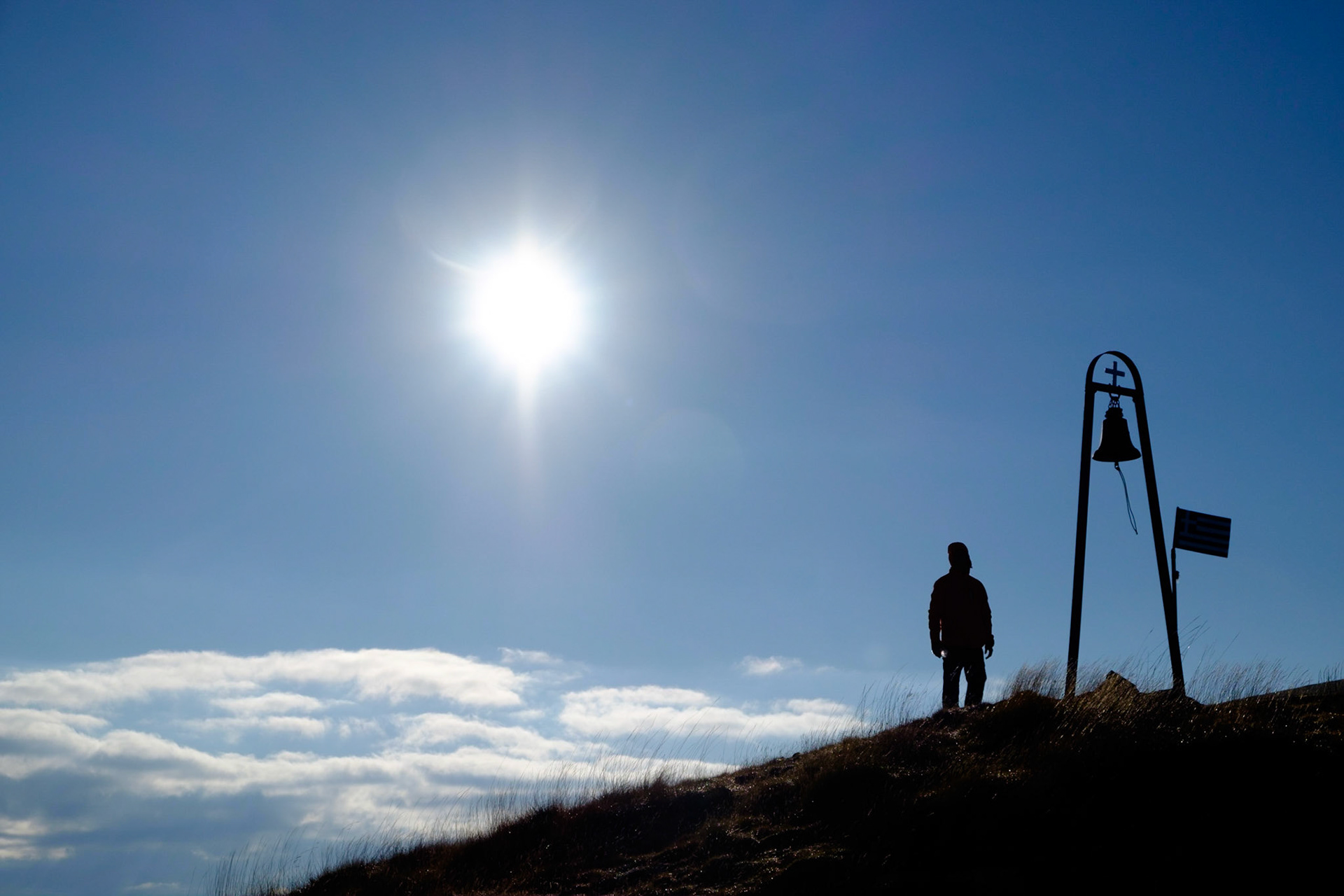 Kissavos Ossa mound Greece on the peak with Nick Simos