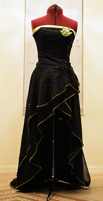 Sewn and rhinestoned dress