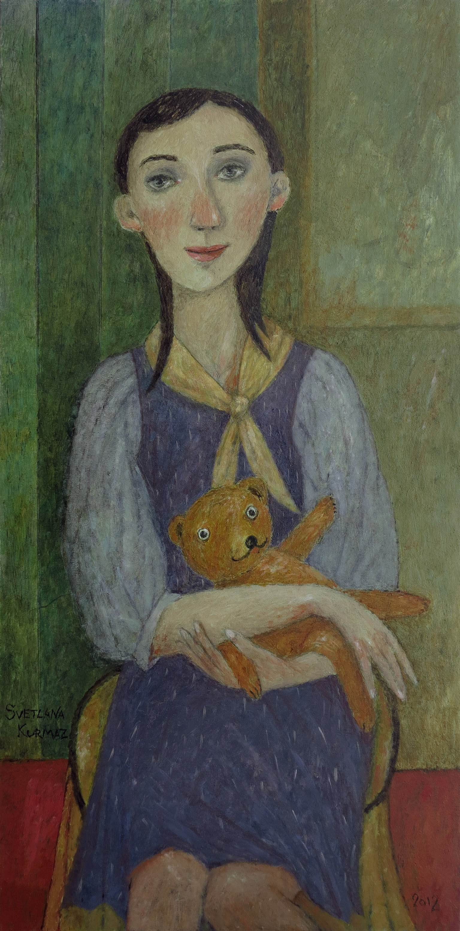 TEDDY BEAR, oil on canvas, 100x50cm. Avialable.