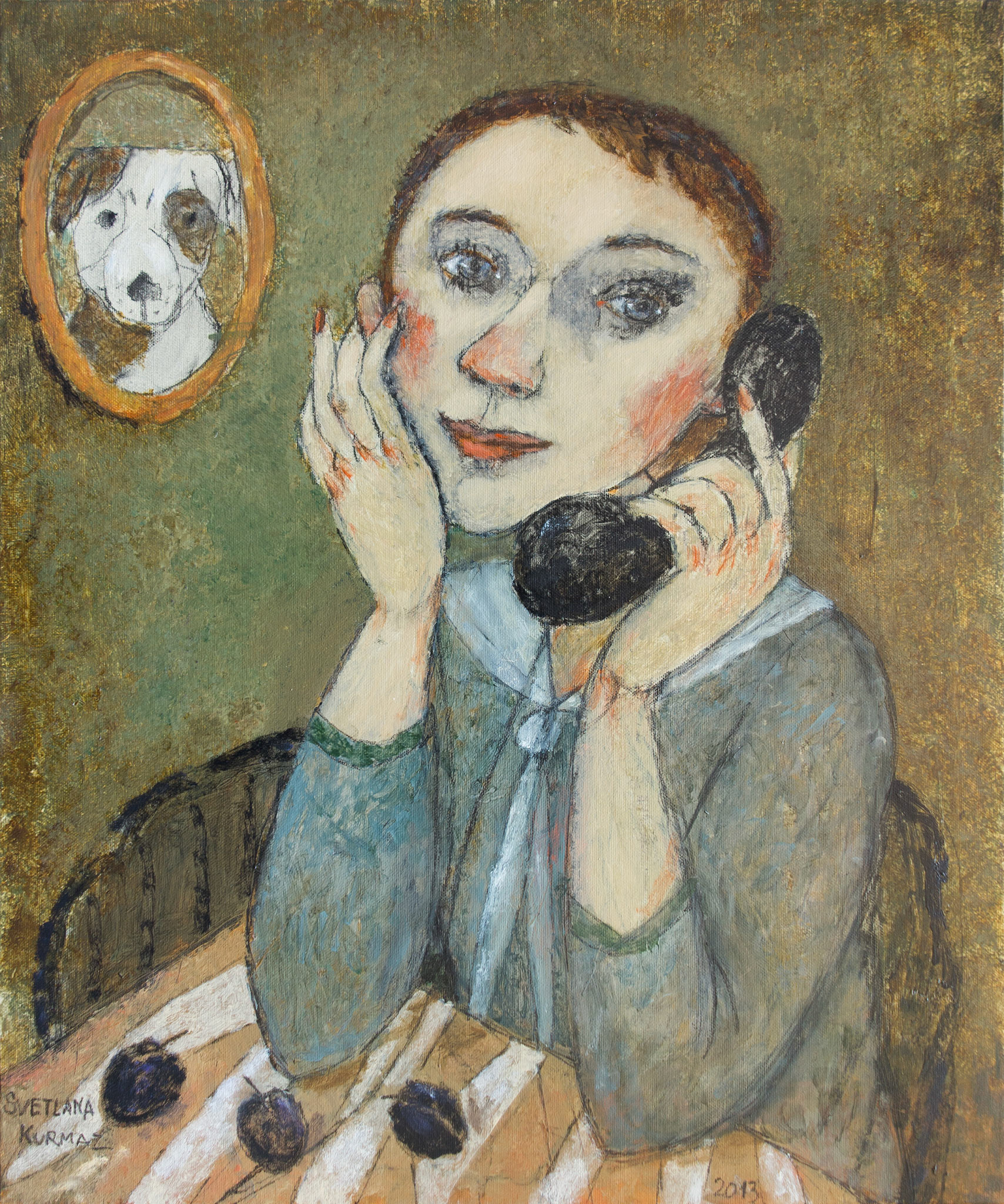 HALLO!, oil on canvas, 60x50cm.