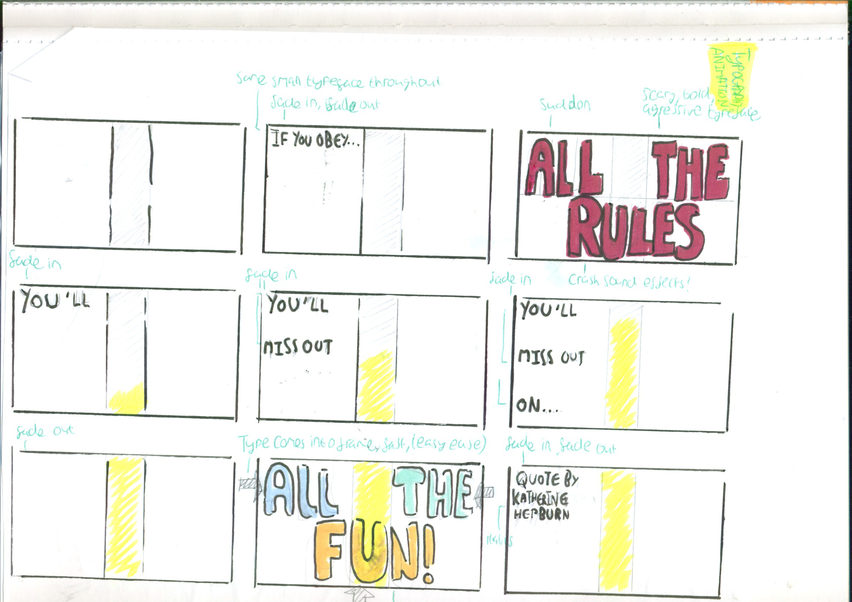 Storyboard: Typography