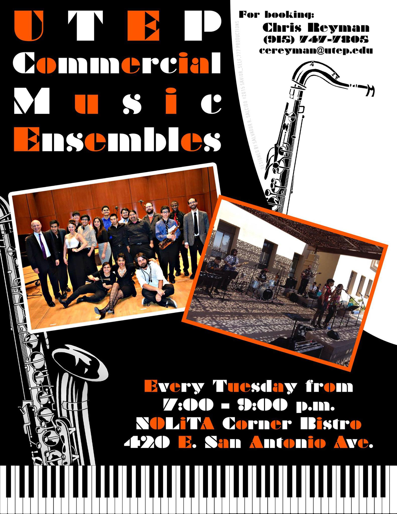 UTEP Commercial Music Ensemble promotional poster (2015)