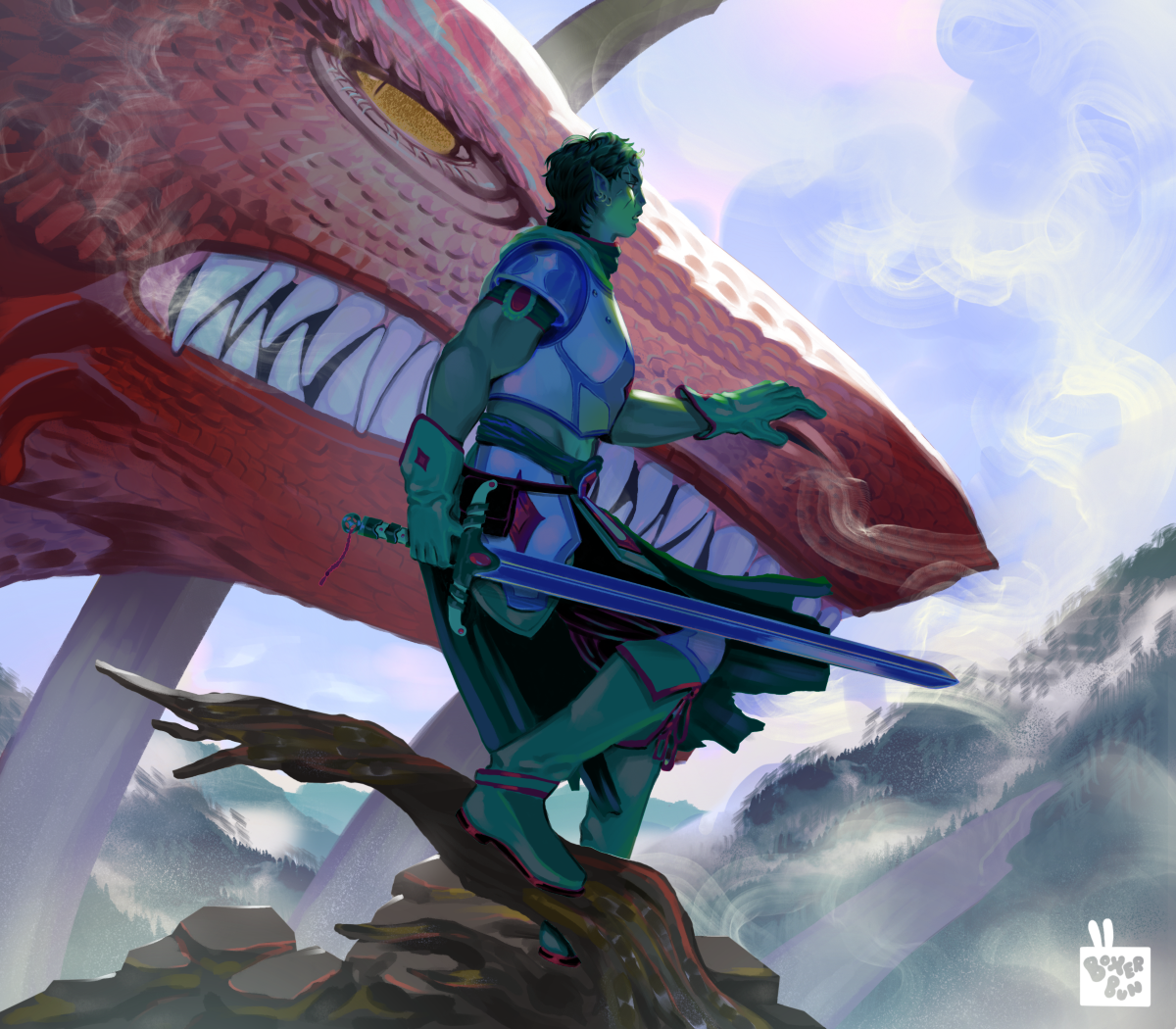 RPG Bottle Label Illustration, Client Work, 2019