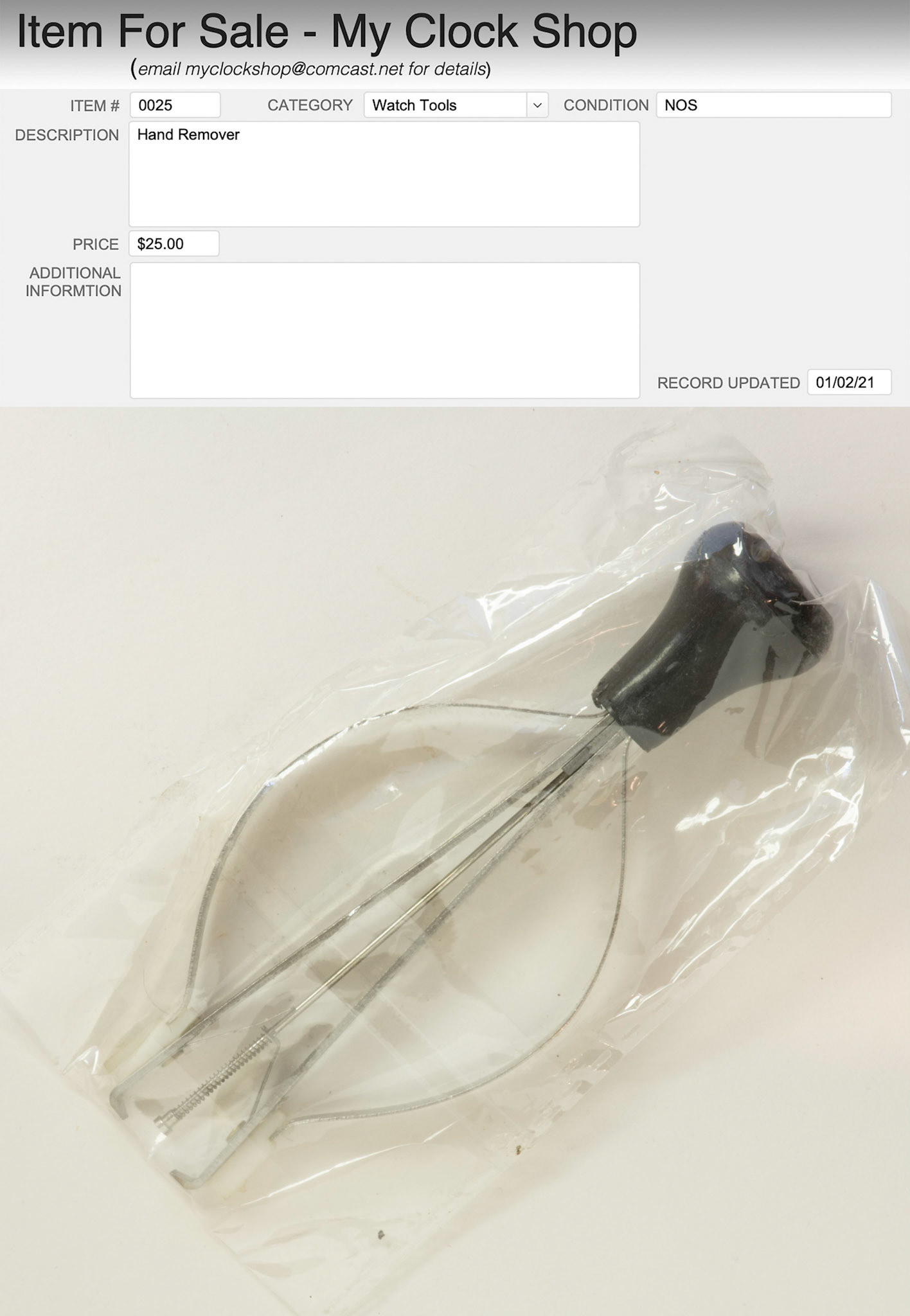 Item # 0025