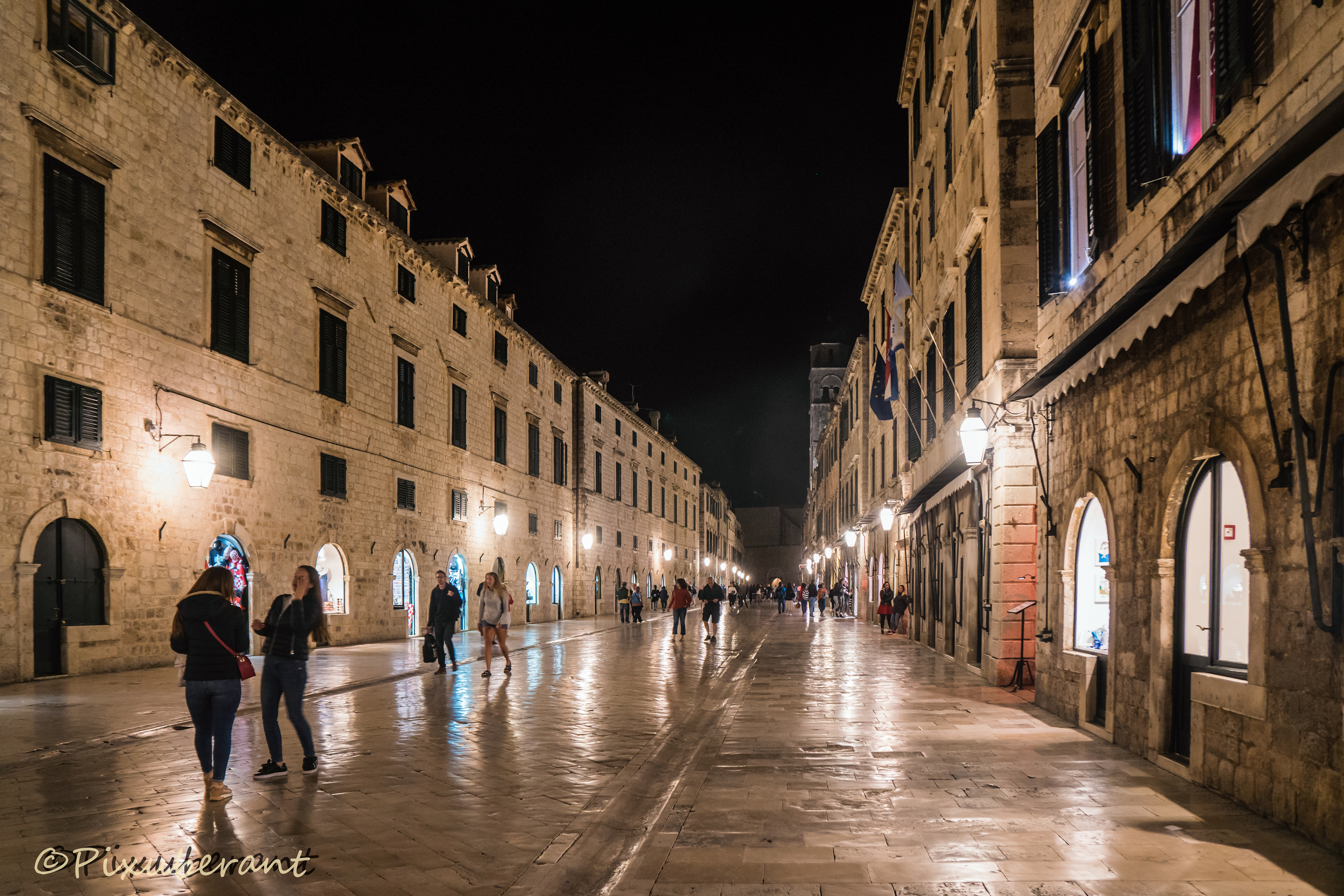 Dubrovnik streets at night