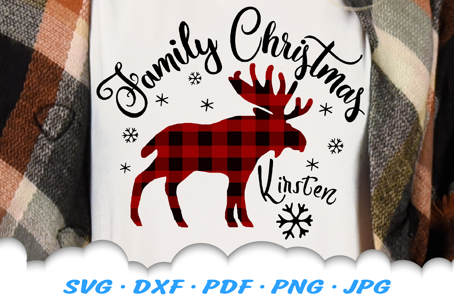 Download Cloud9designsvg Buffalo Plaid Moose Svg Family Christmas Shirts PSD Mockup Templates