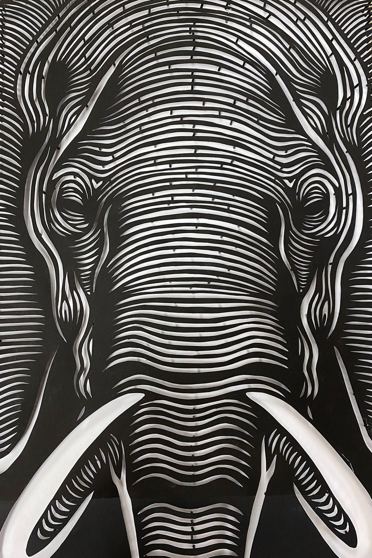 Jade Michel, Grade 12, Manchester Jr Senior High School. Mastadonna, Mixed Media. Hannah Burnworth, Educator.