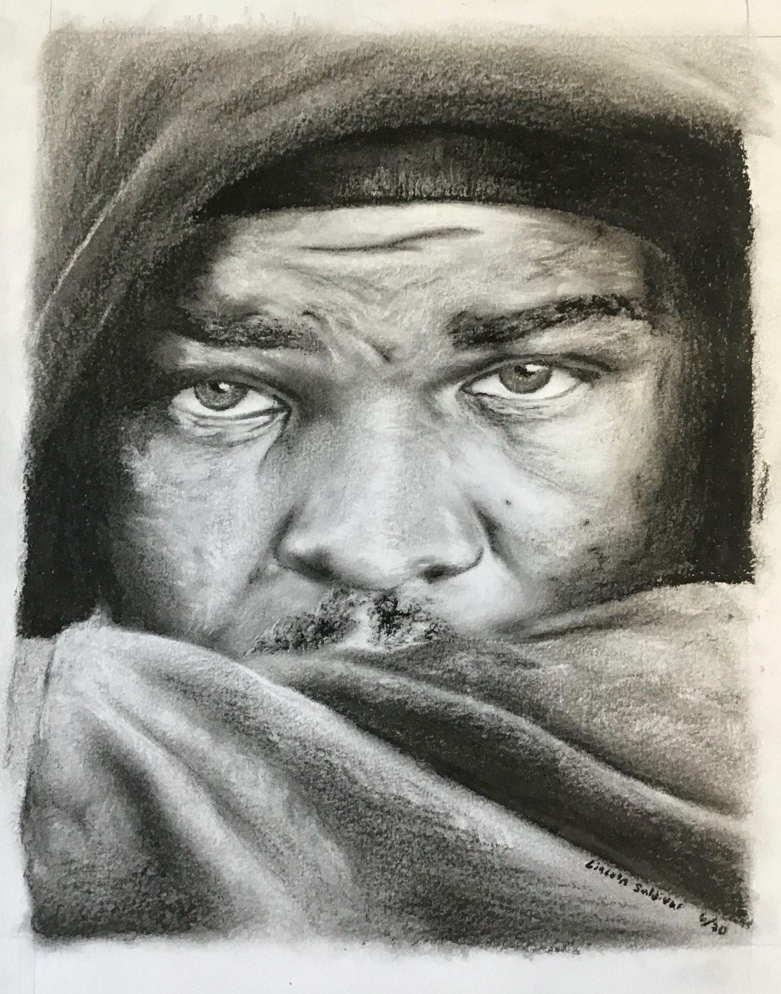Lincoln Saldivar, Grade 11, Wabash High School. In His Eyes, Drawing & Illustration. Donna Pattee-Ballard, Educator.