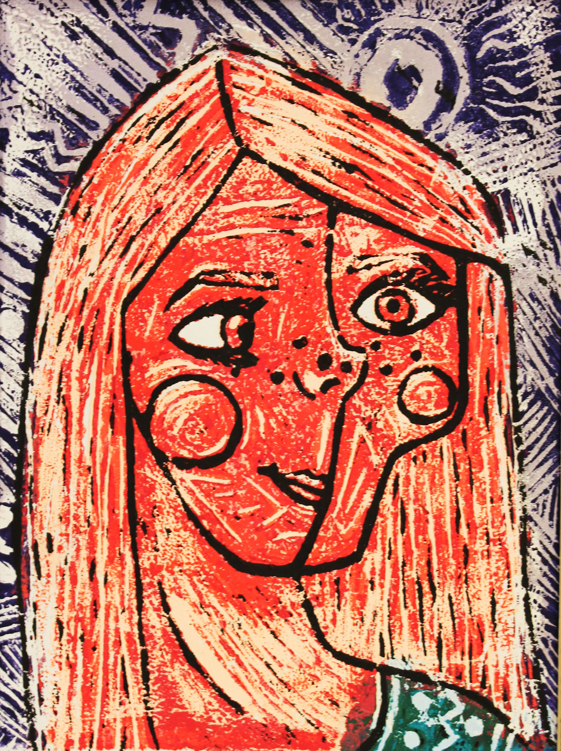 Abby DeTray, Grade 10, Dekalb High School. Warm Breeze, Printmaking. Jessica Minnich, Educator.