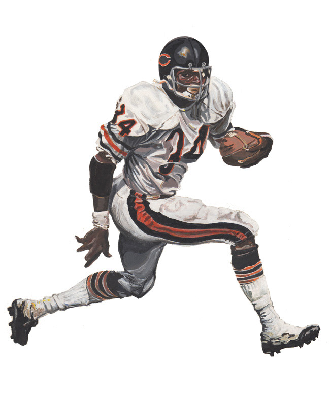 Illustration of Walter Payton (© 1978)