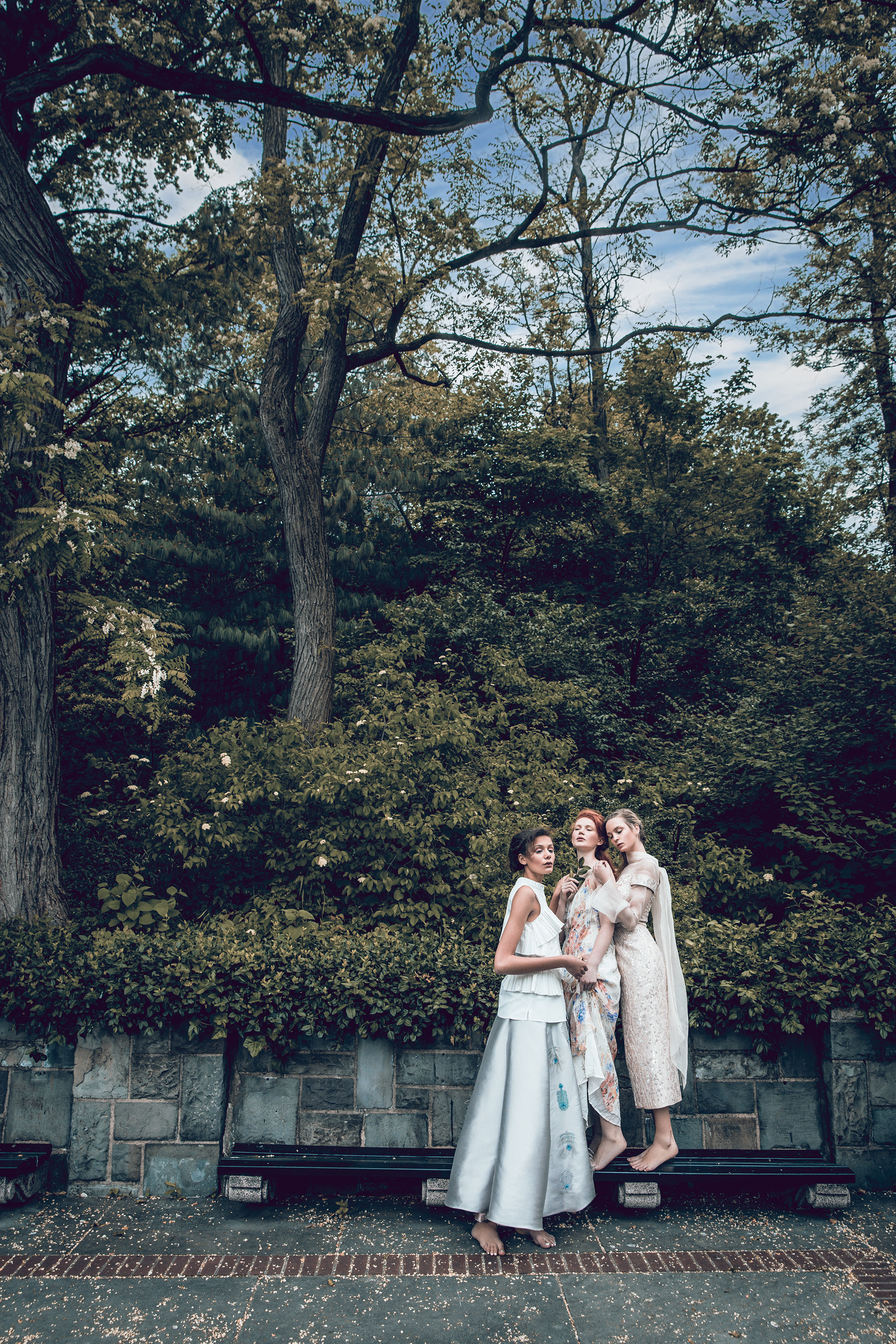 3 girls in the park.