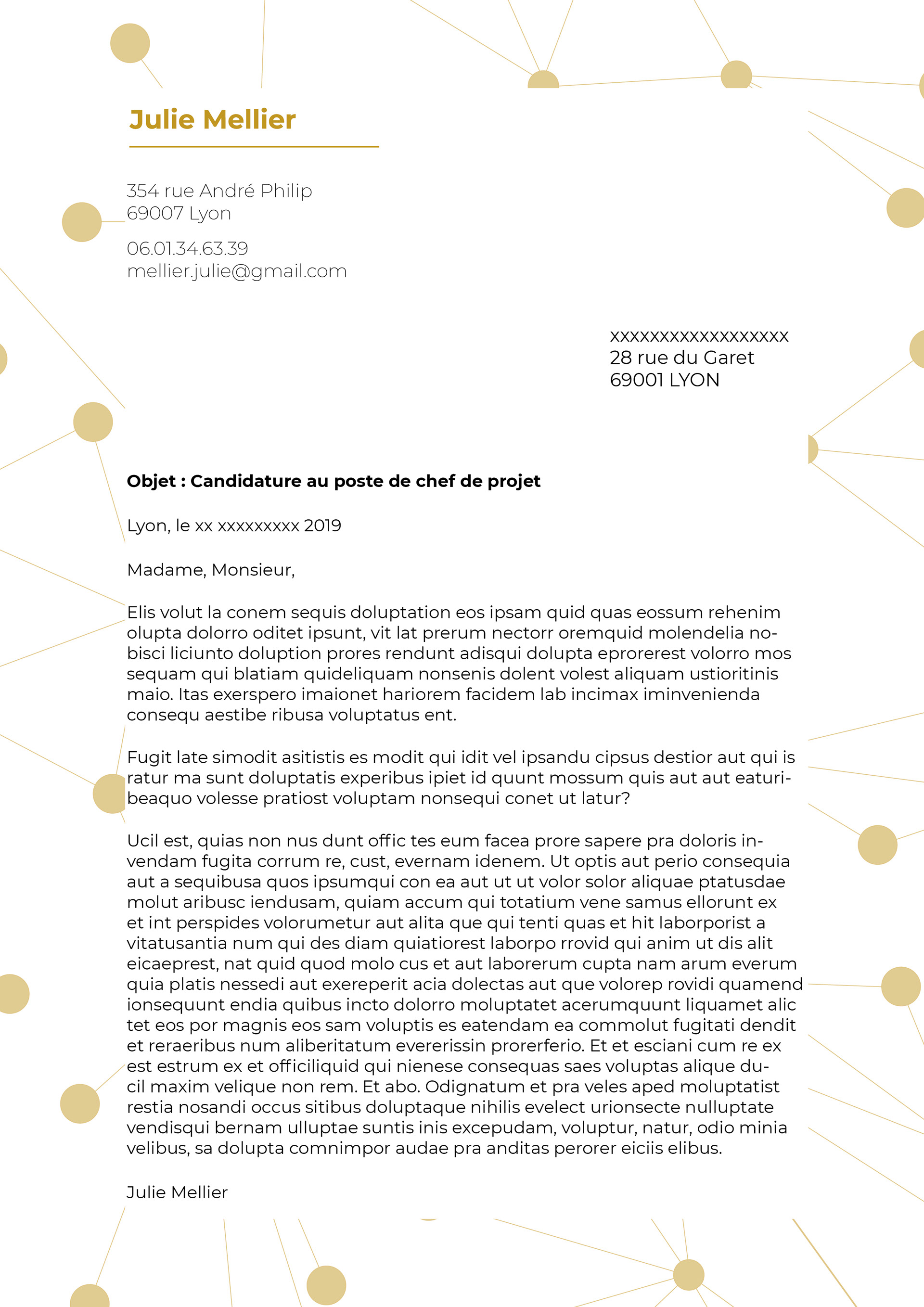Lettre de motivation