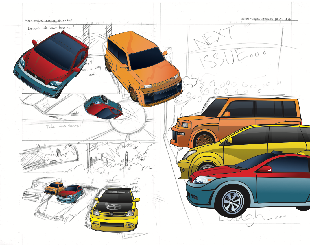 Comic Book for Scion – Inking