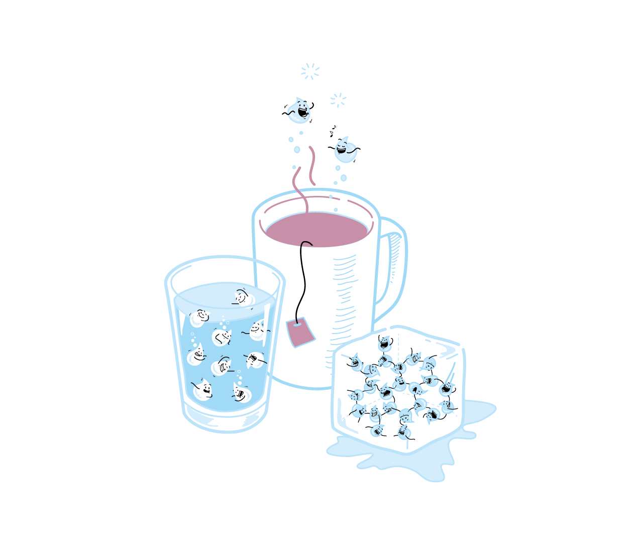 water drops illustration, Wassertropfen illustration, digitale illustration