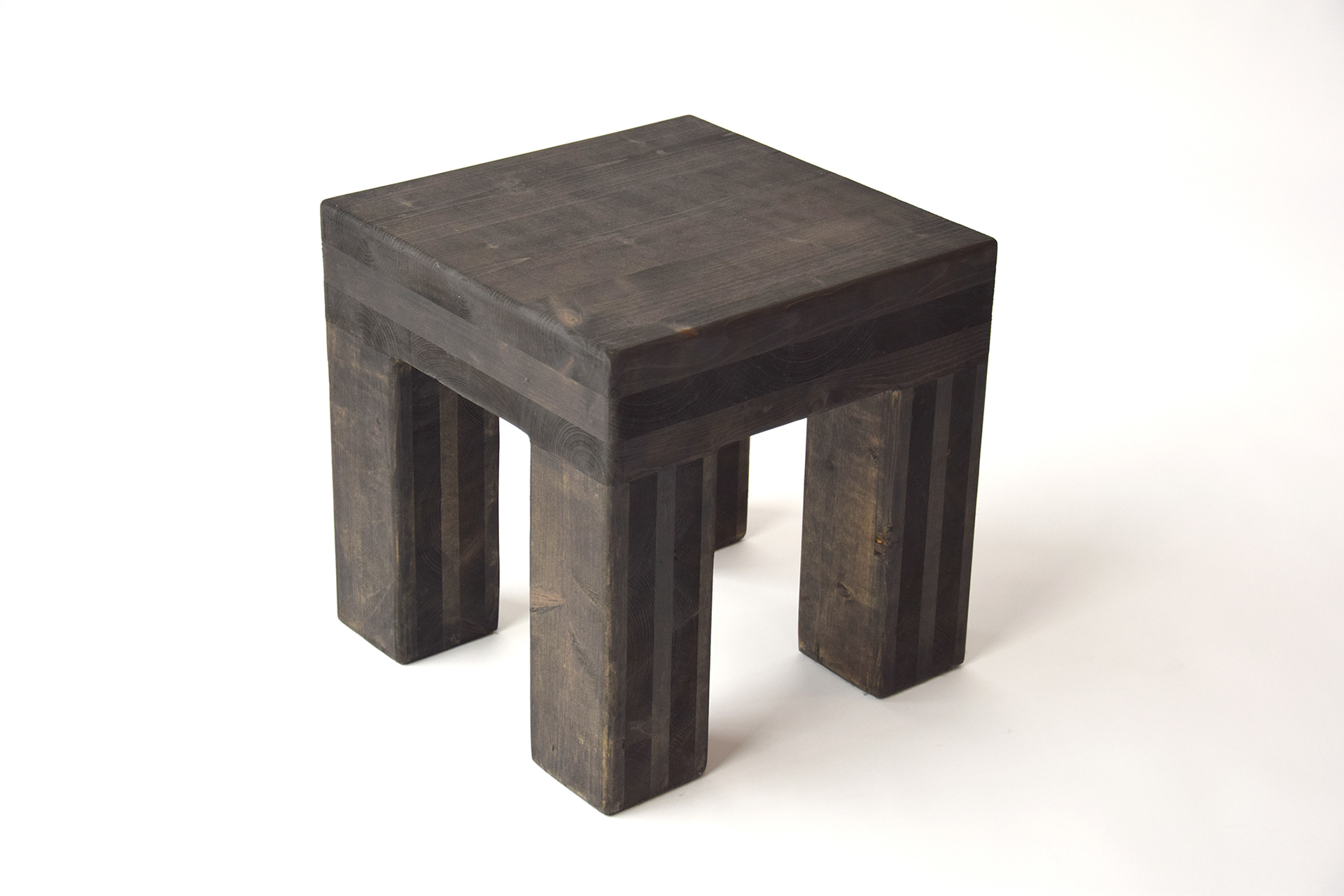 small stool, finish: black fungus