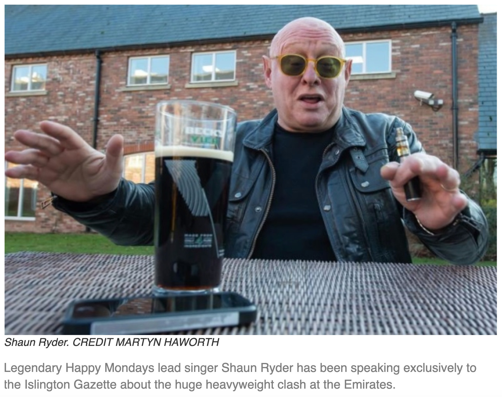  Islington Gazette - 10 MAR 2019 - Shaun Ryder