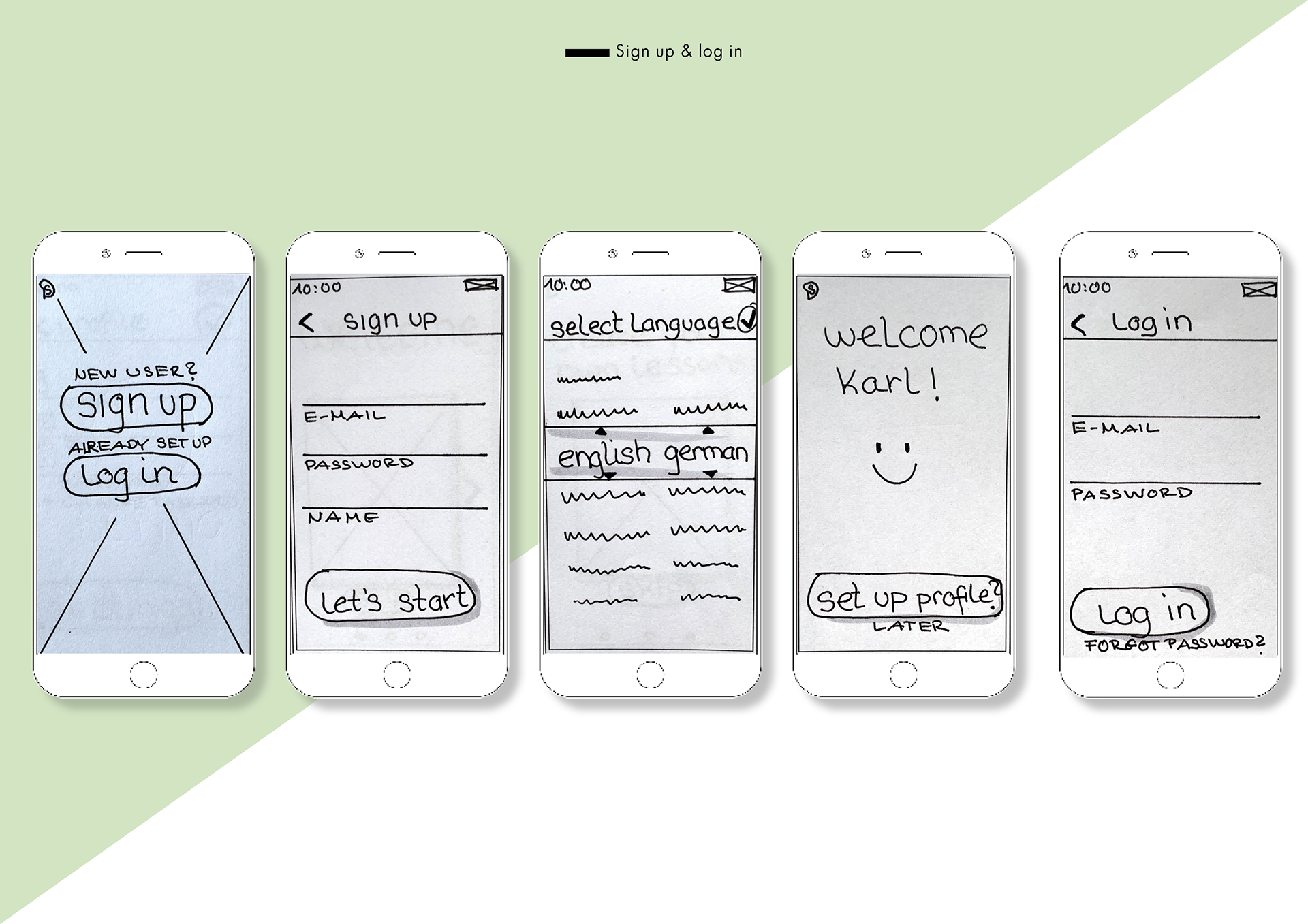 Sign up & Log in