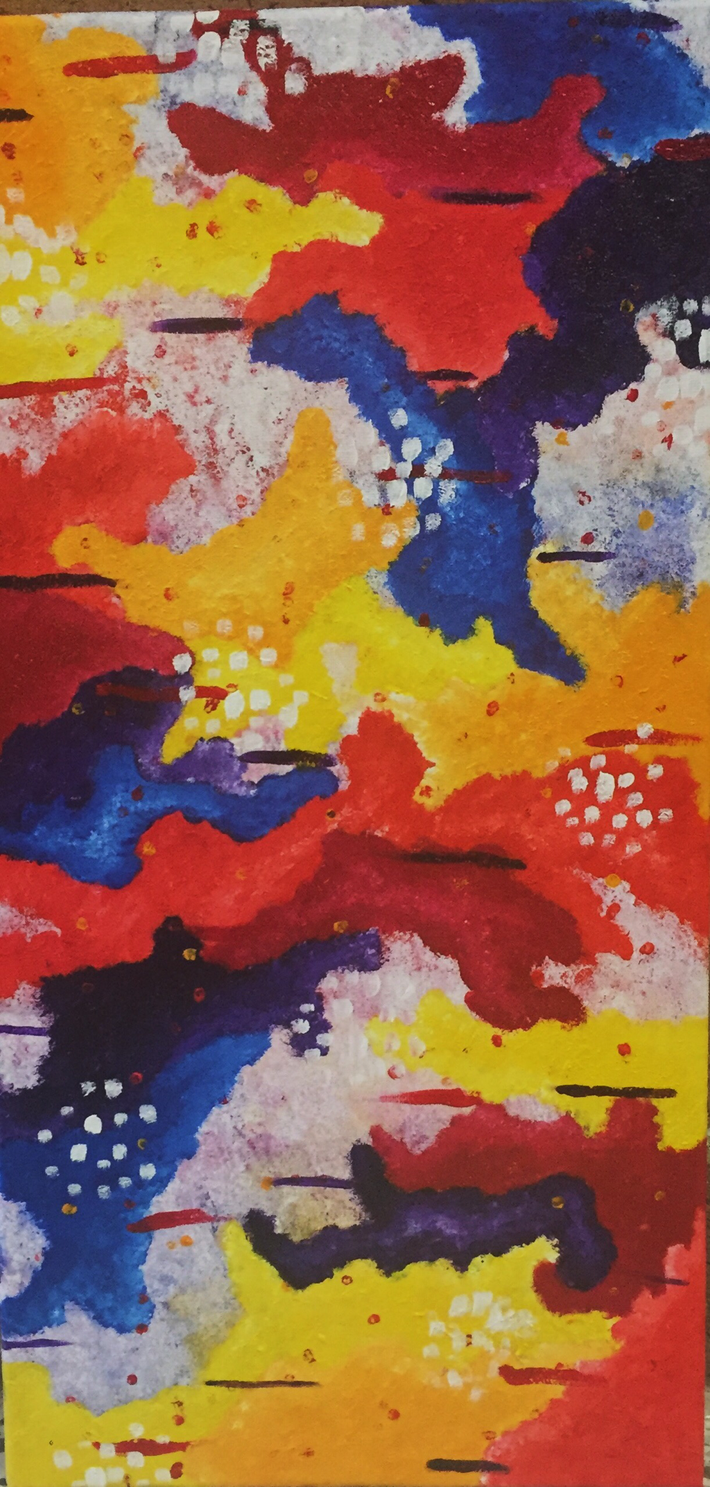 "The Loyalist" | 10" x 20" | Acrylic paint on canvas | This piece is representative of the enneagram type 6.