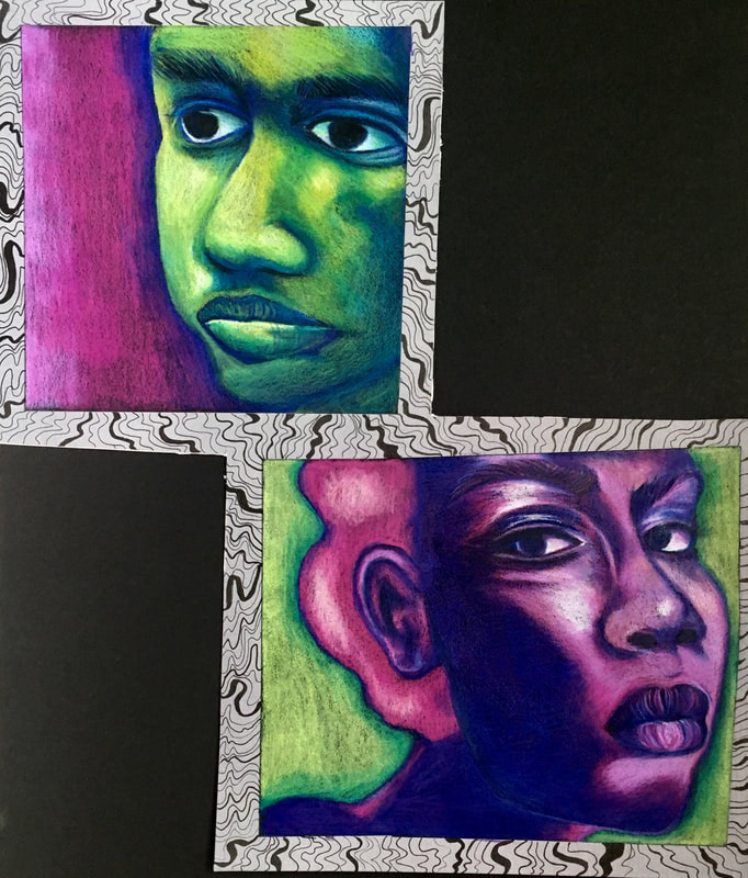 “Appealing Stress” | 20” x 20” | Colored pencils and ink 