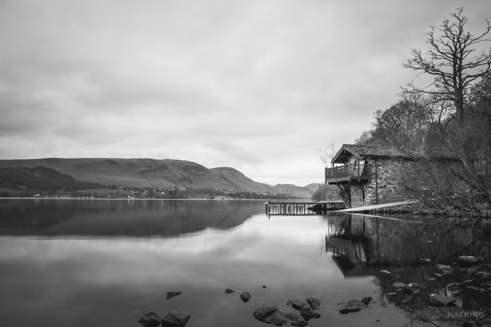 The Duke of Portland boathouse is an infamous landmark in the Lake District National Park, England. It sits on the shoreline of Ullswater lake.