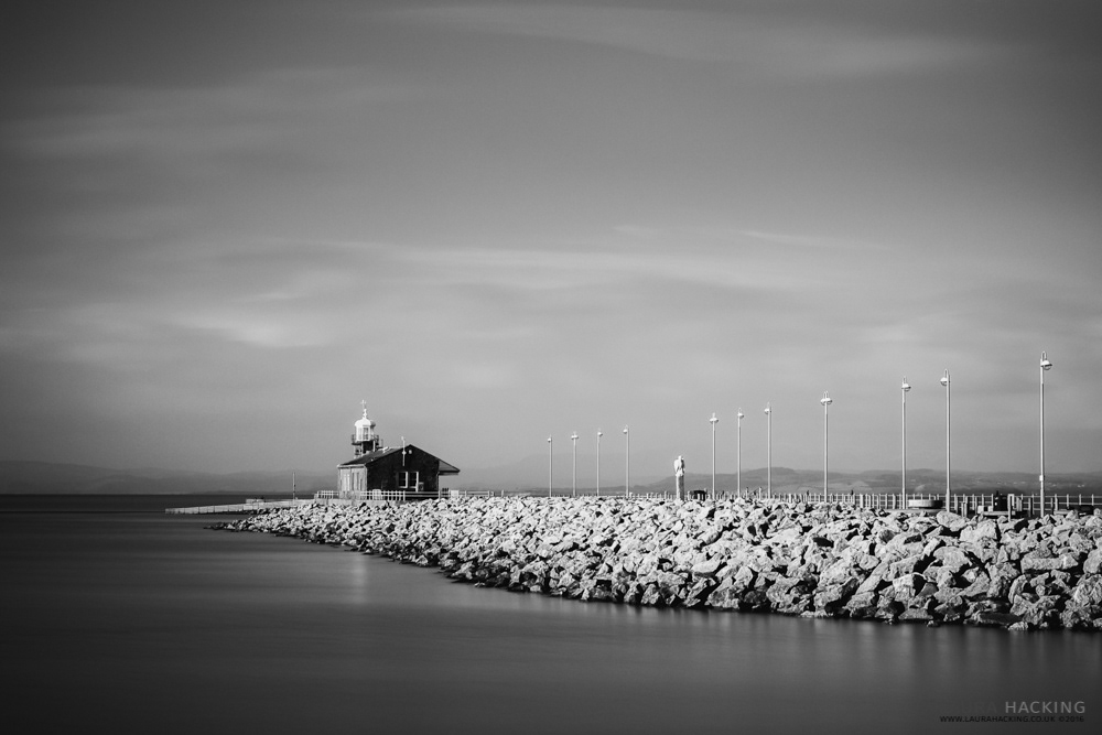 The lighthouse is a converted railway station on the stone jetty in Morecambe, Lancashire, England.