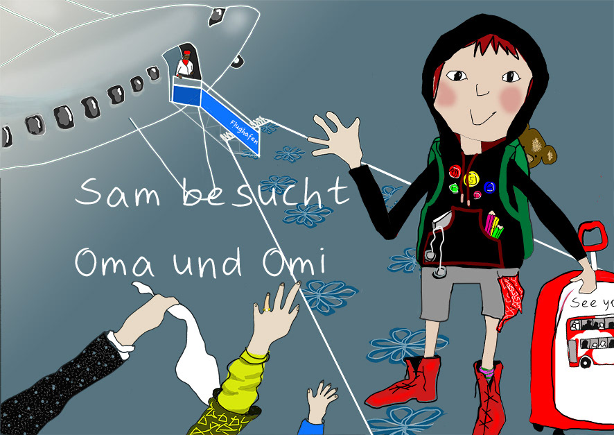 Bilderbuch Cover "Sam besucht Oma und Omi"