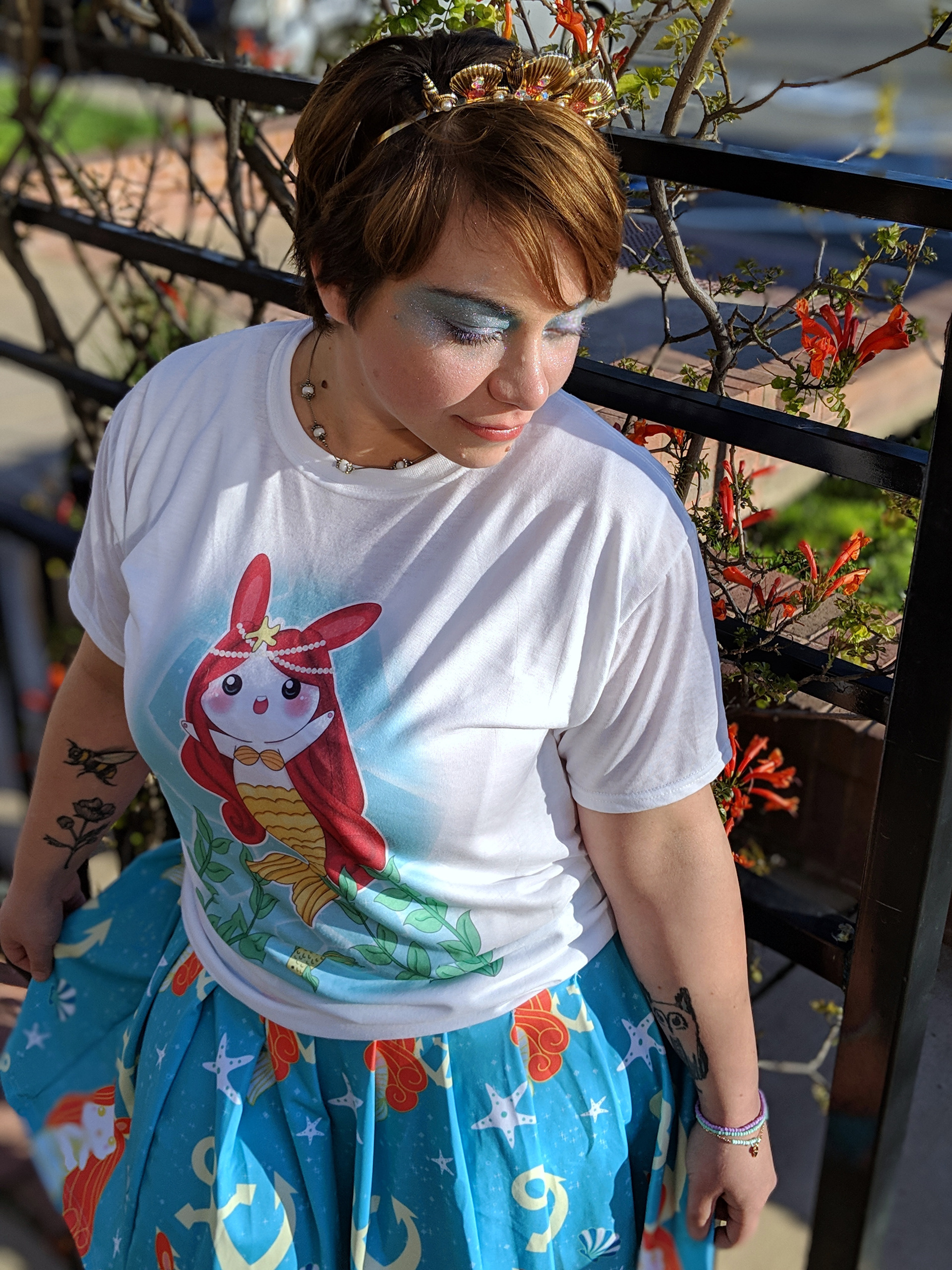 Merbunny Pleated Skirt