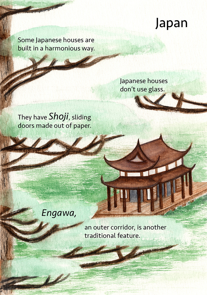 'Homes Around the World' Page Design