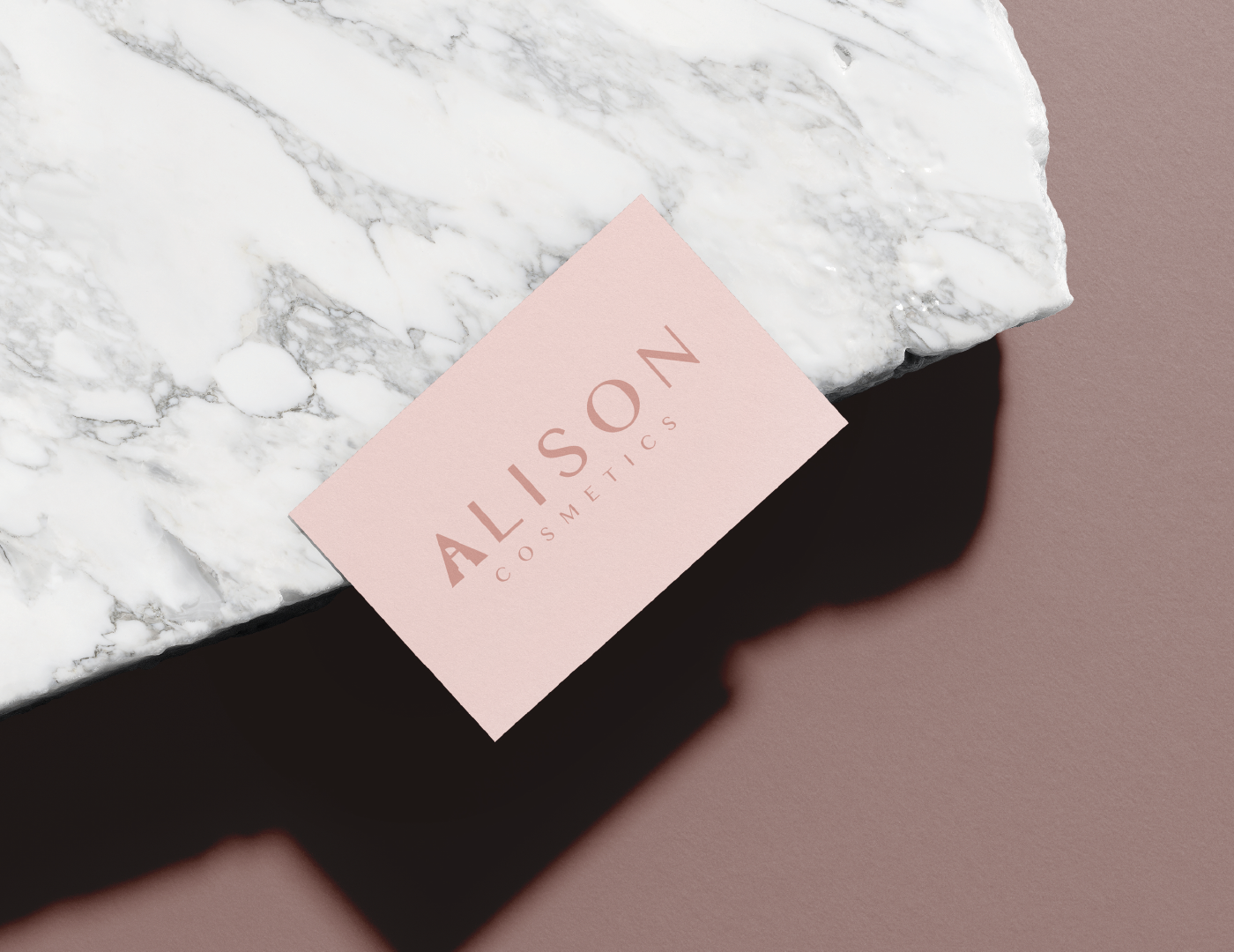 Alison Cosmetics Brand Identity Business Card Touchpoint