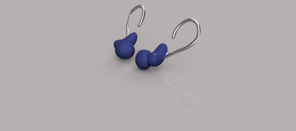 Blue silicone with steel aesthetic piece