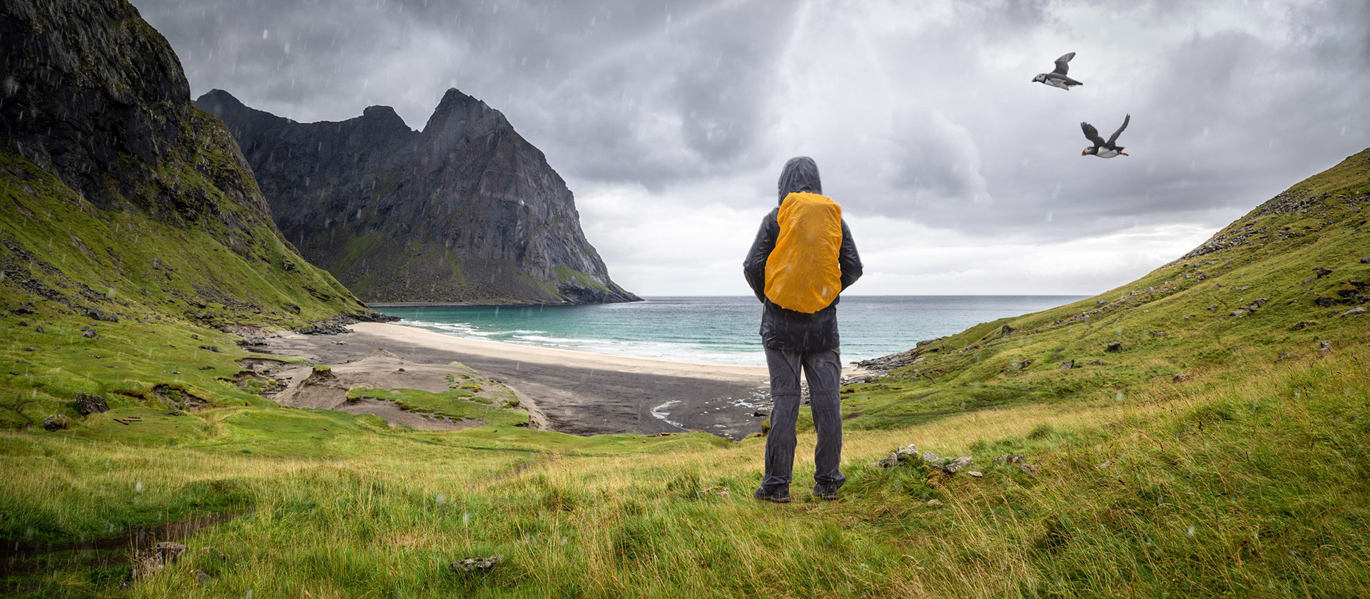 Kvalvika Beach auf Lofoten / Norwegen