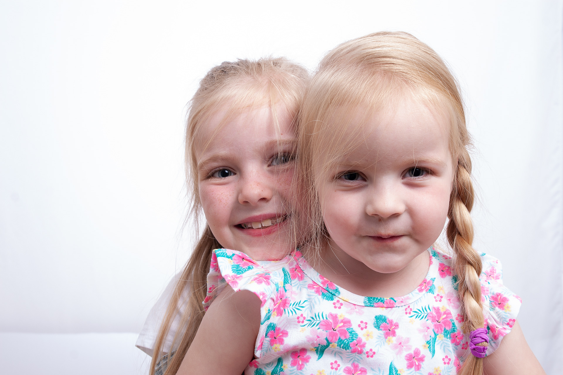 Sisters in the Studio for a shoot.