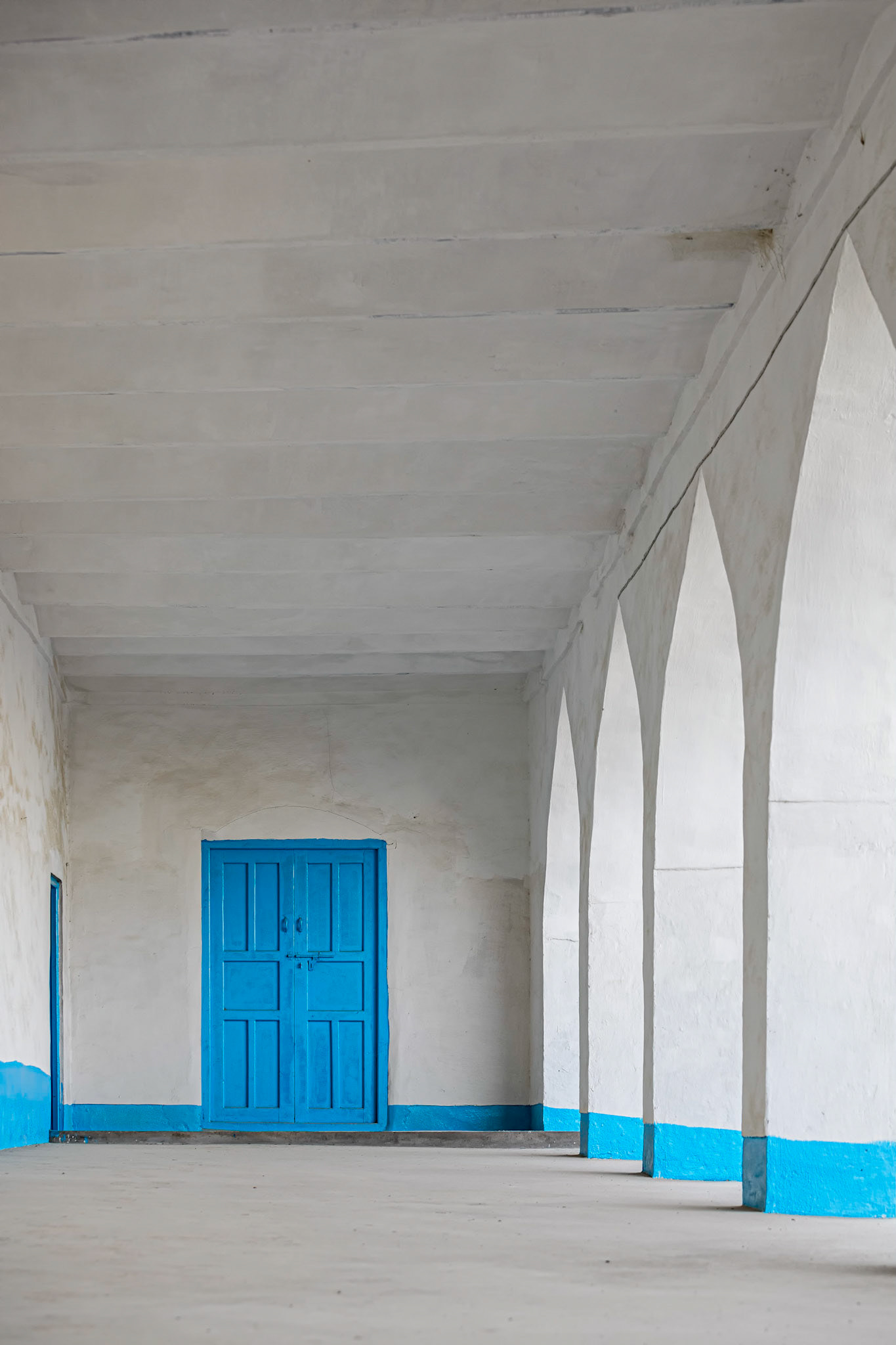 Kandahar, Afghanistan - 20 SEPTEMBER 2010: A festively painted Mosque Entrance in Kandahar Province, Afghanistan.