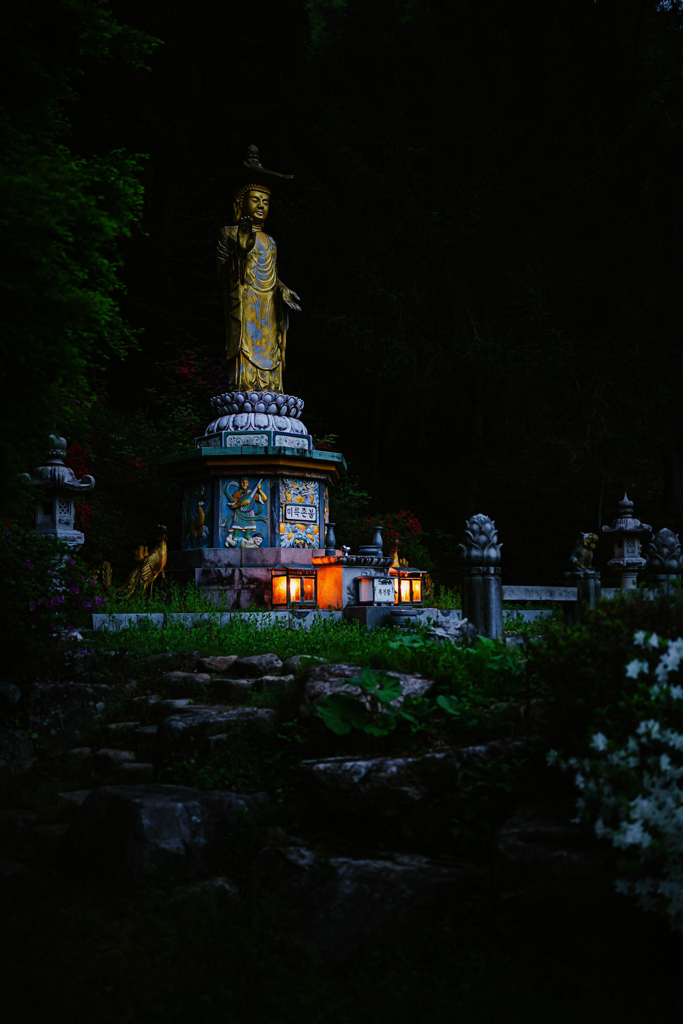 Maisan, South Korea - 10 MAY 2020: Tapsa Temple's is unique among all Korea's temples. The notable feature here are hundreds of rock cones built by a single monk, Yi Gap Yong, with no mechanical assistance or support.