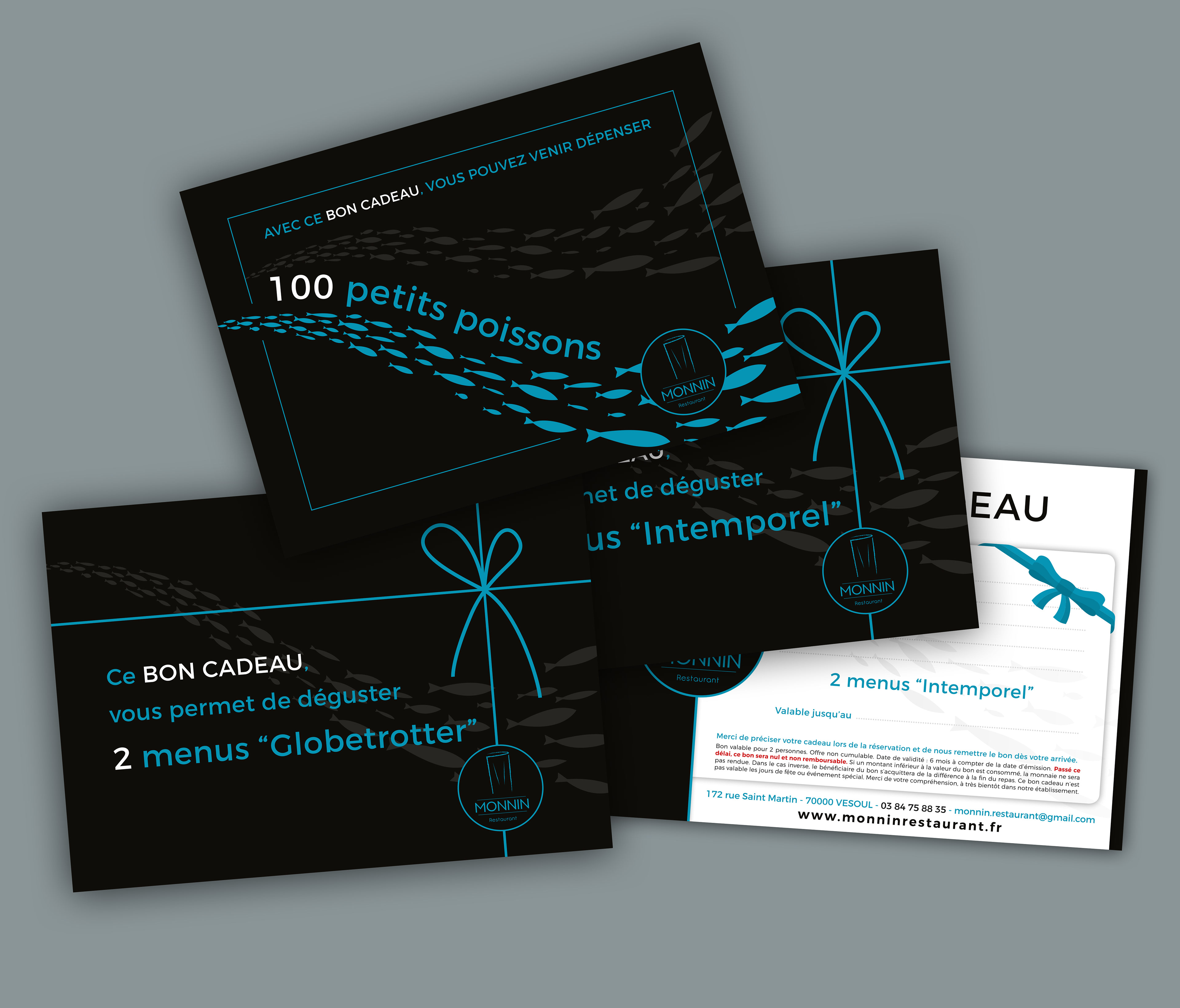 Cartes cadeaux Monnin Restaurant.