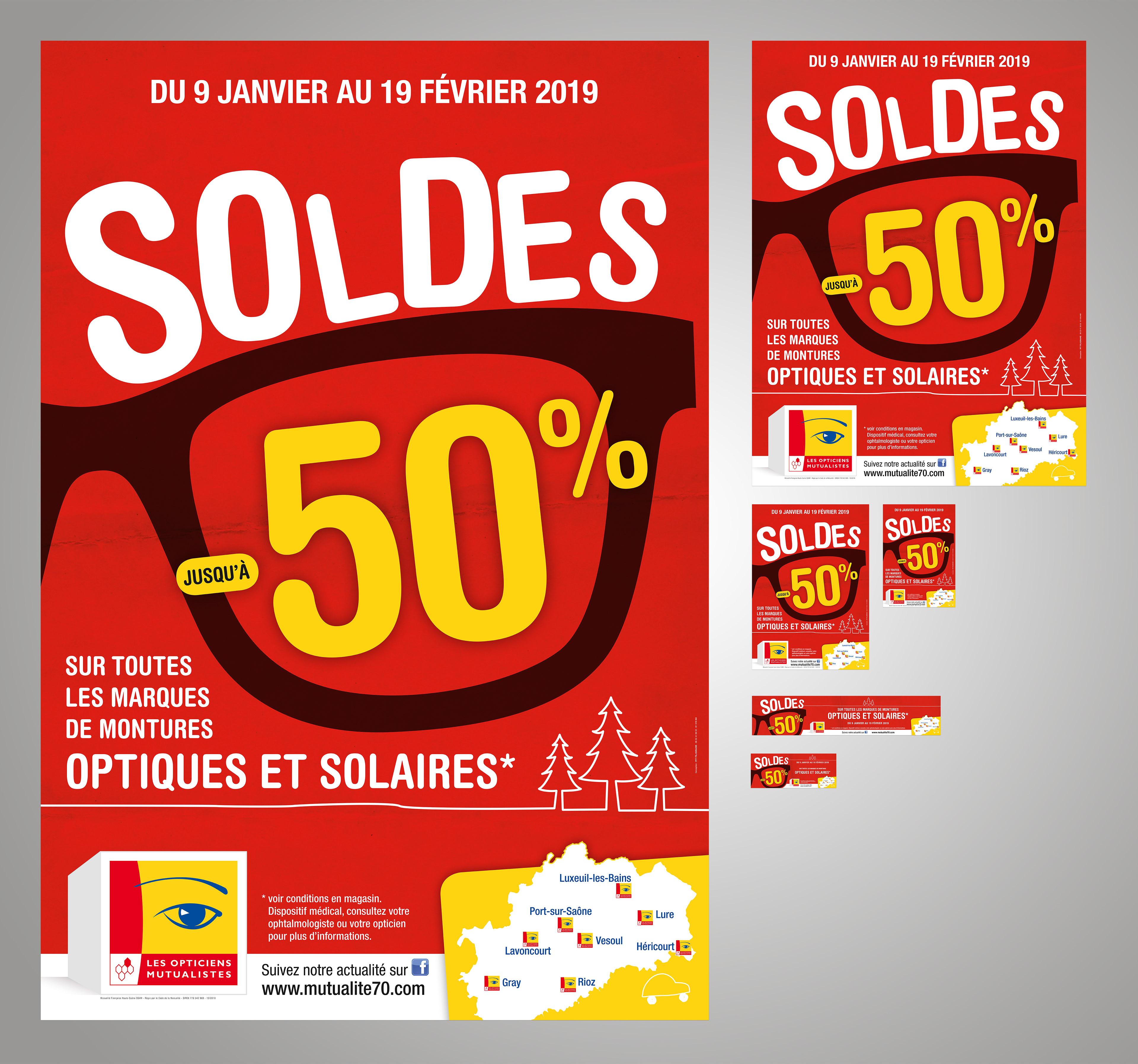 Affiche, tracts et bannières Les Opticiens Mutualistes (Ecouter Voir)