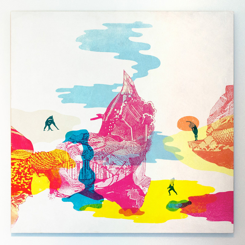 MUSEMENT 02 (détail 7 de 12) sérigraphie sur merisier, 76.20 cm x 76.20 cm, tirage unique, 2017