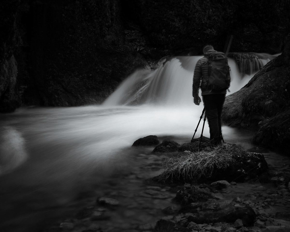 The Waterfall and the photographer