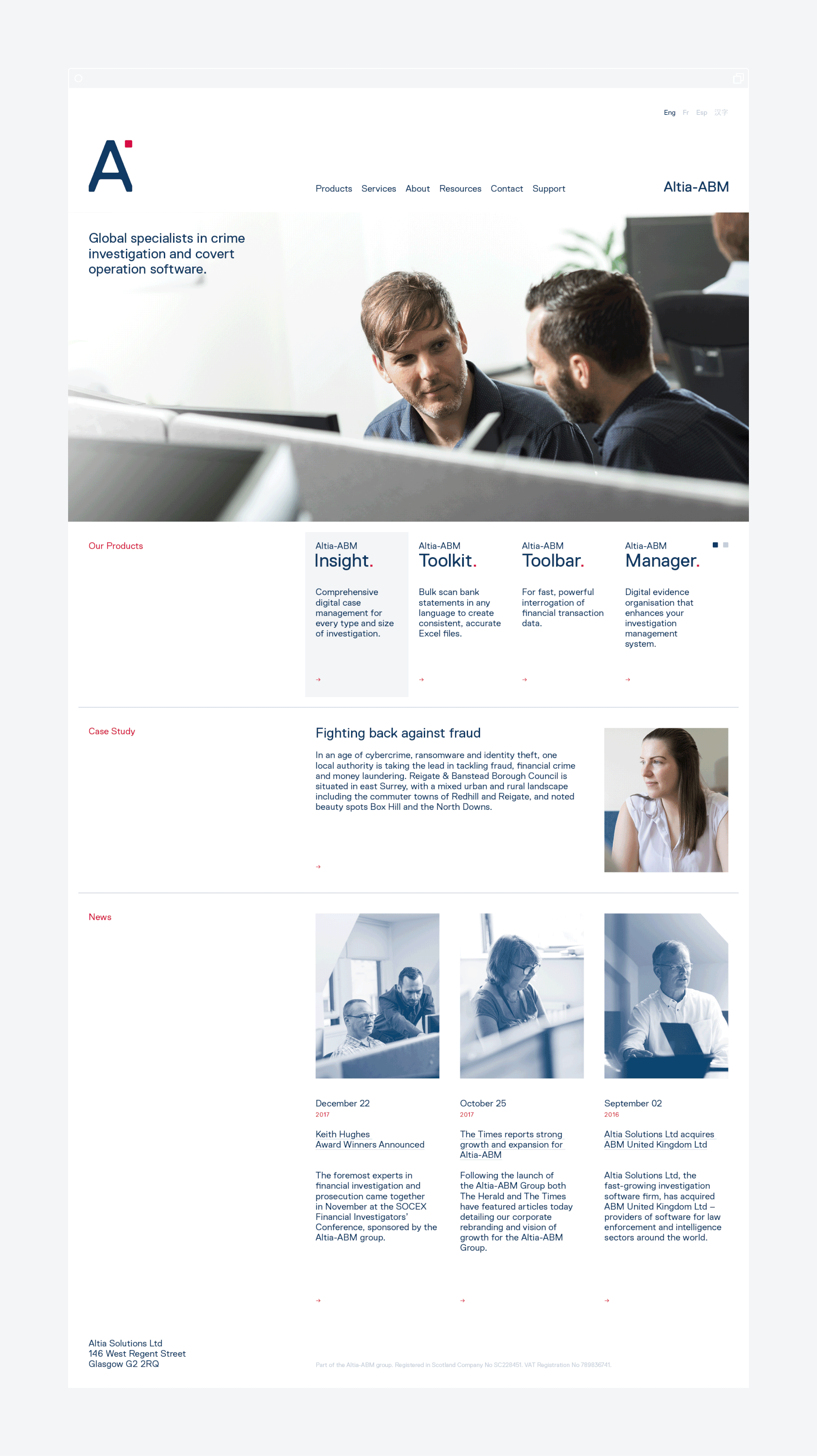 Altia-ABM website