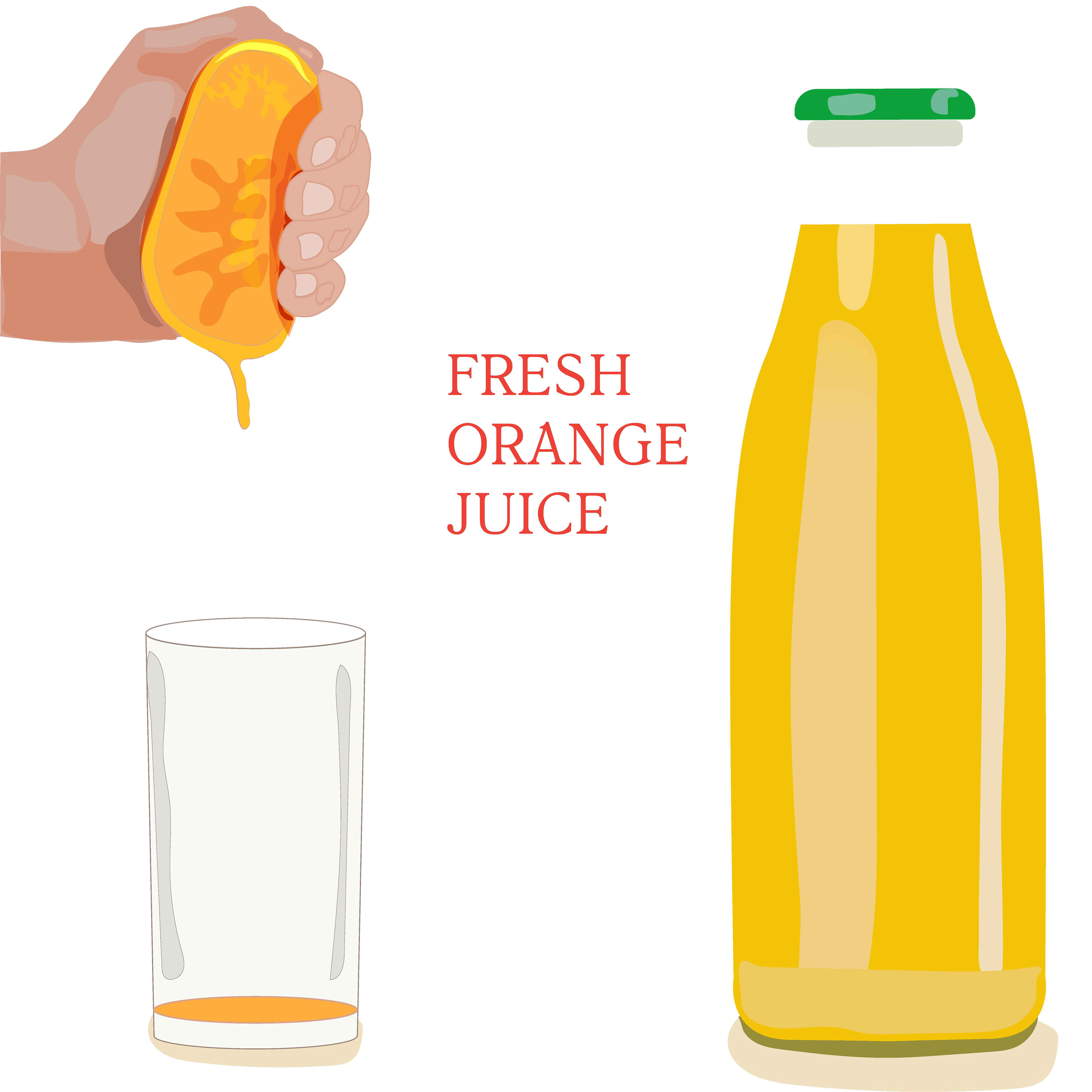 Empty juice. Тост вектор.