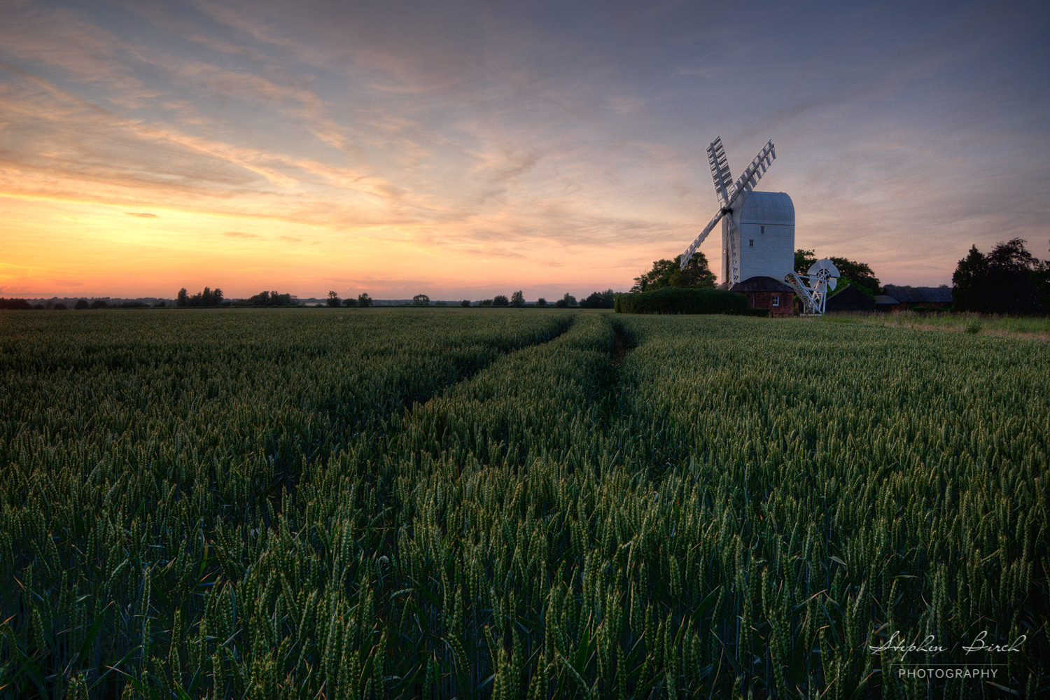 Sunset at Aythorpe Roding Windmill, Essex
