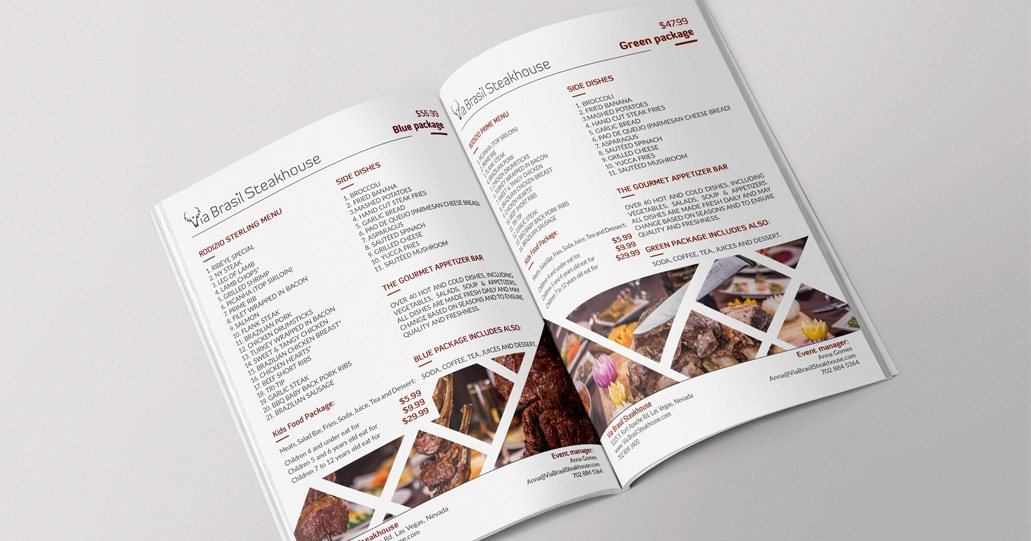 Via Brasil Steakhouse: Group Dining options folder