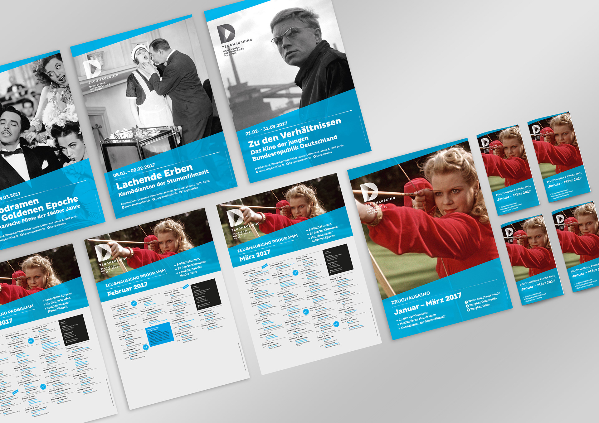 Übersicht aller Plakate und des Programmhefts für das Quartalsprogramm 01-03 2017