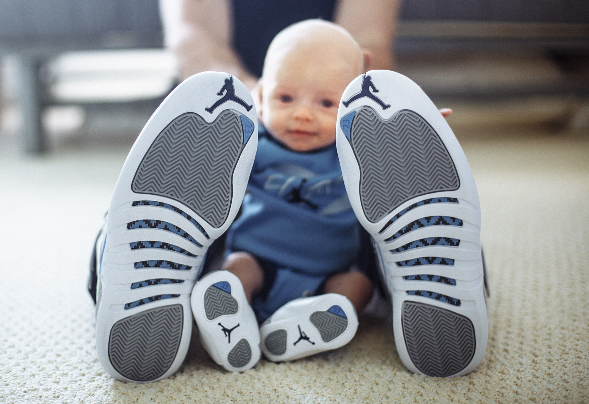 newborn baby in jordans