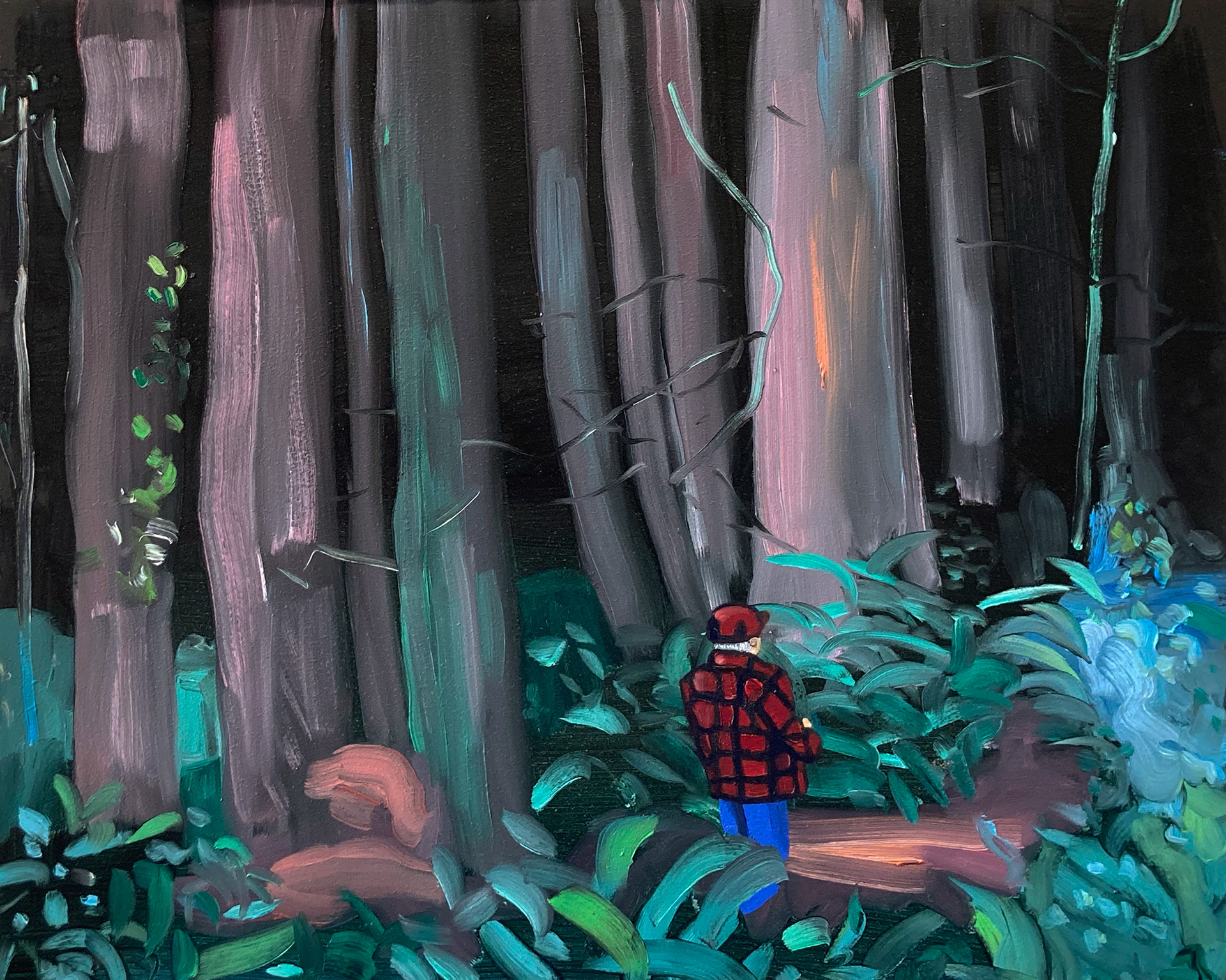 Lumberjack, oil on canvas, 40 x 50 cm
