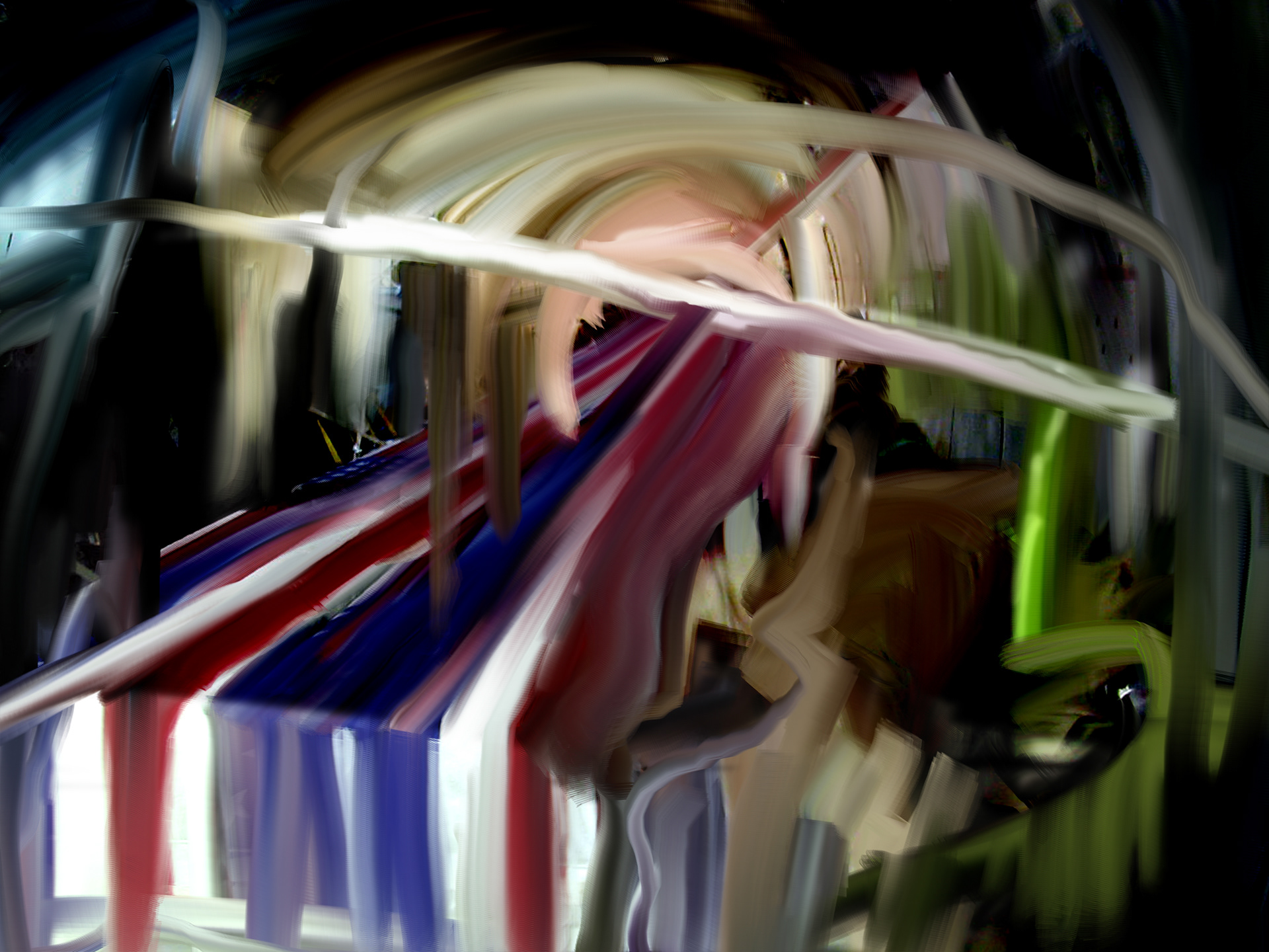 “Coffin Ban,” 2020, digital painting on aluminum sublimation, 36”x 27”
