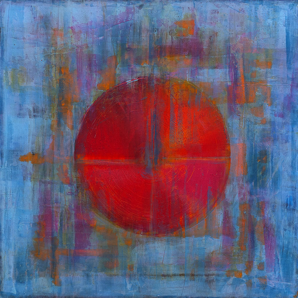 COLORBLOTS III, oil on canvas, 18 by 18 inches, 2013