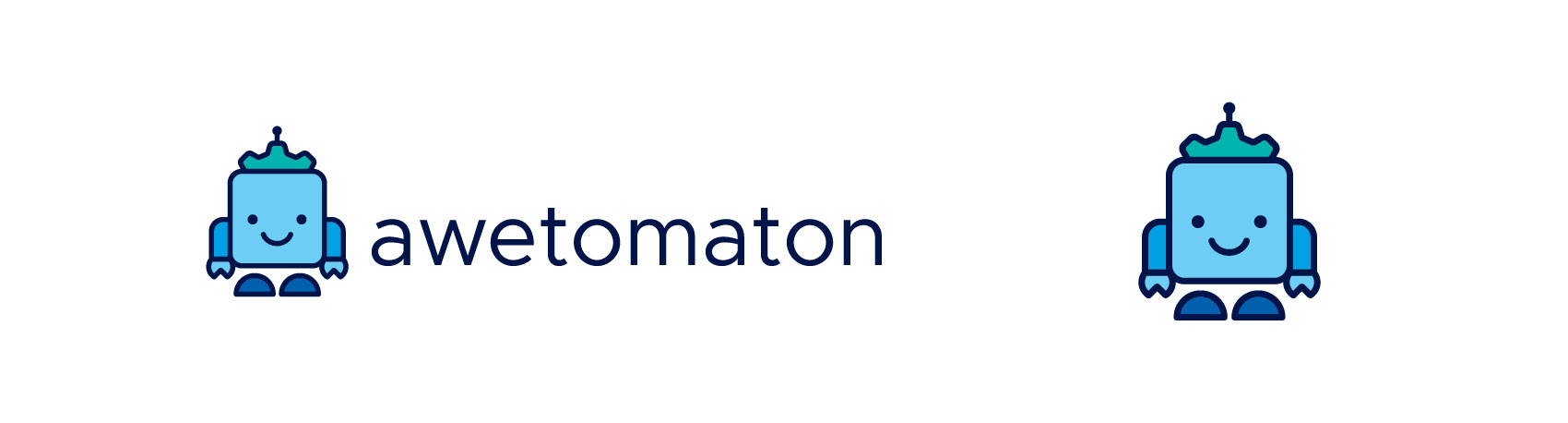 Awetomaton logo designs. Horizontal version and icon only.