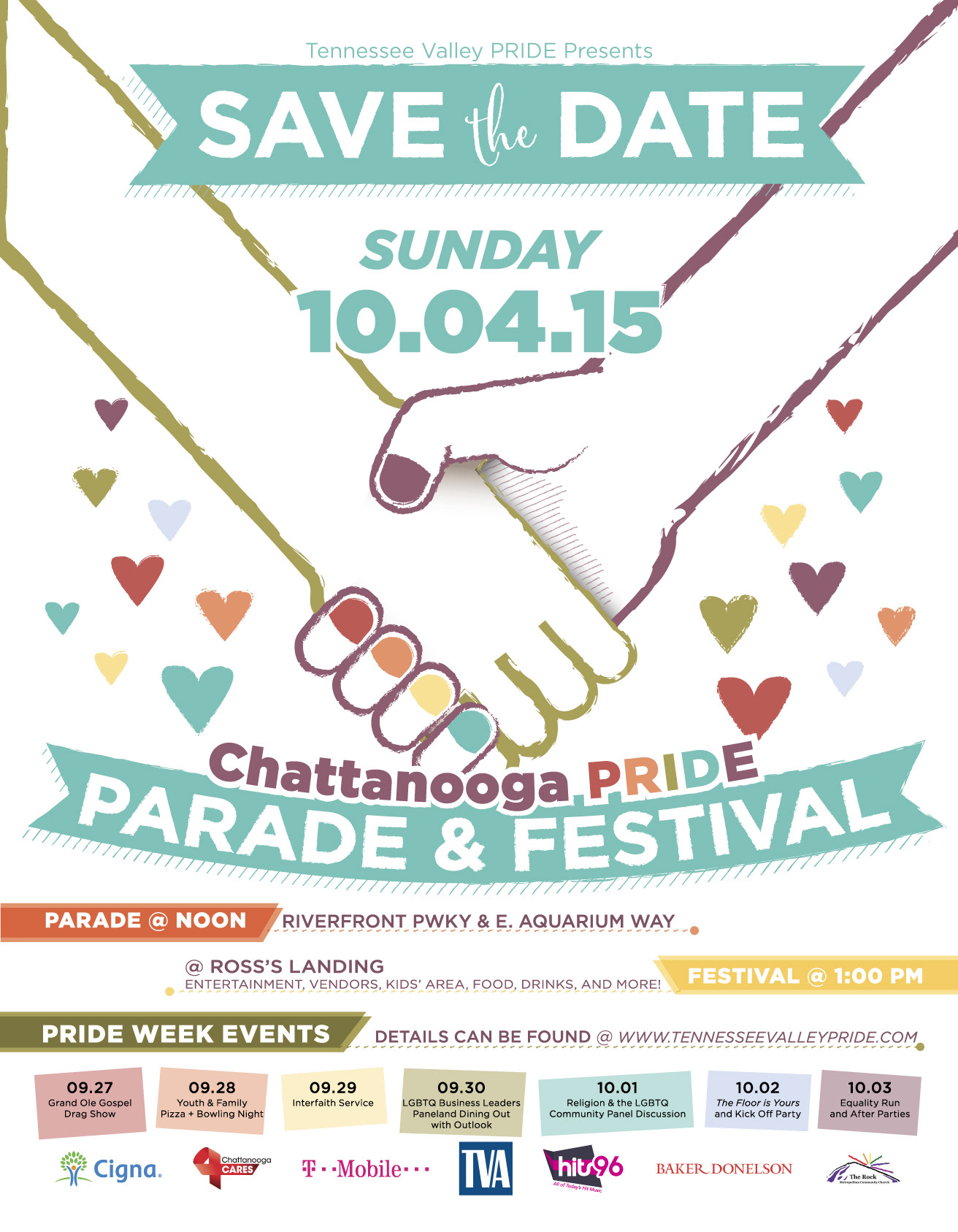 Chattanooga Pride Parade and Festival design, 2016