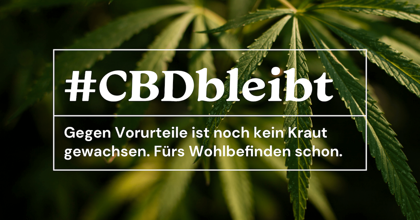 Key Visual for the campaign #CBDbleibt
